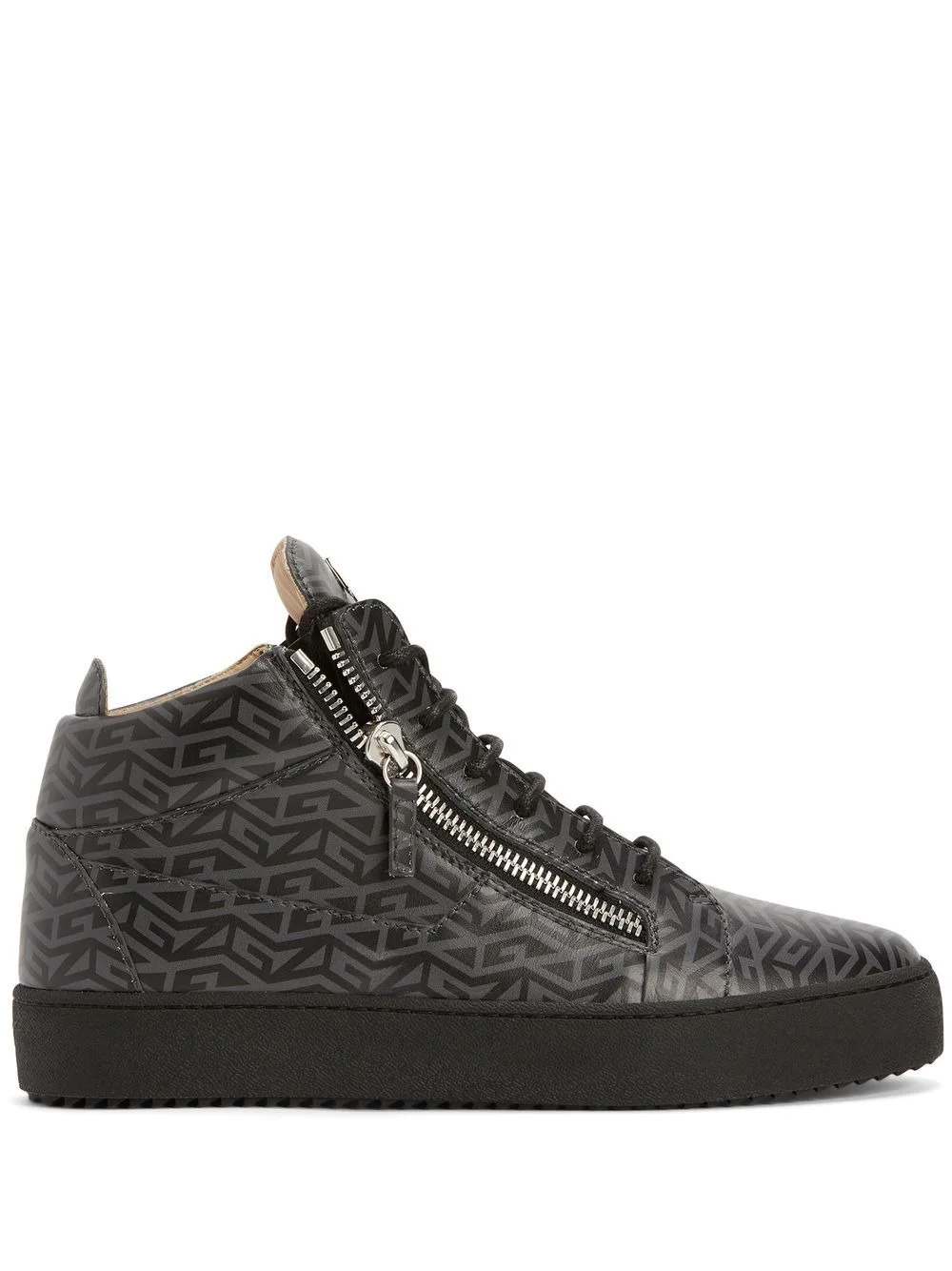 Kriss monogram-print mid-top sneakers - 1