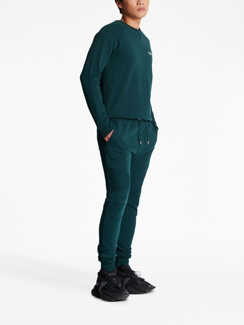ribbed-detail drawstring track pants 3