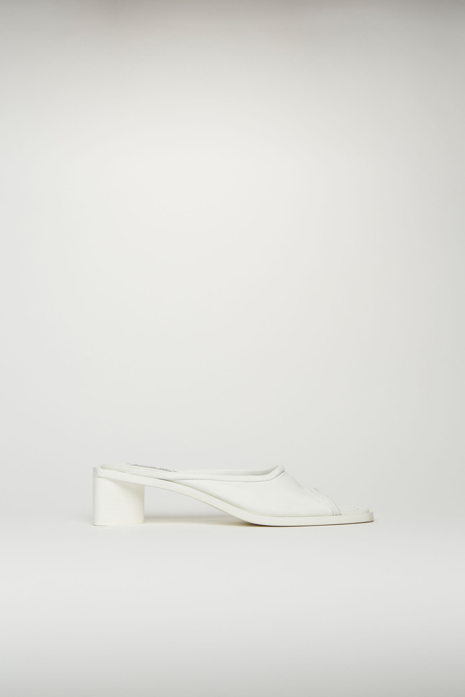 Open-toe leather mules white/white - 1