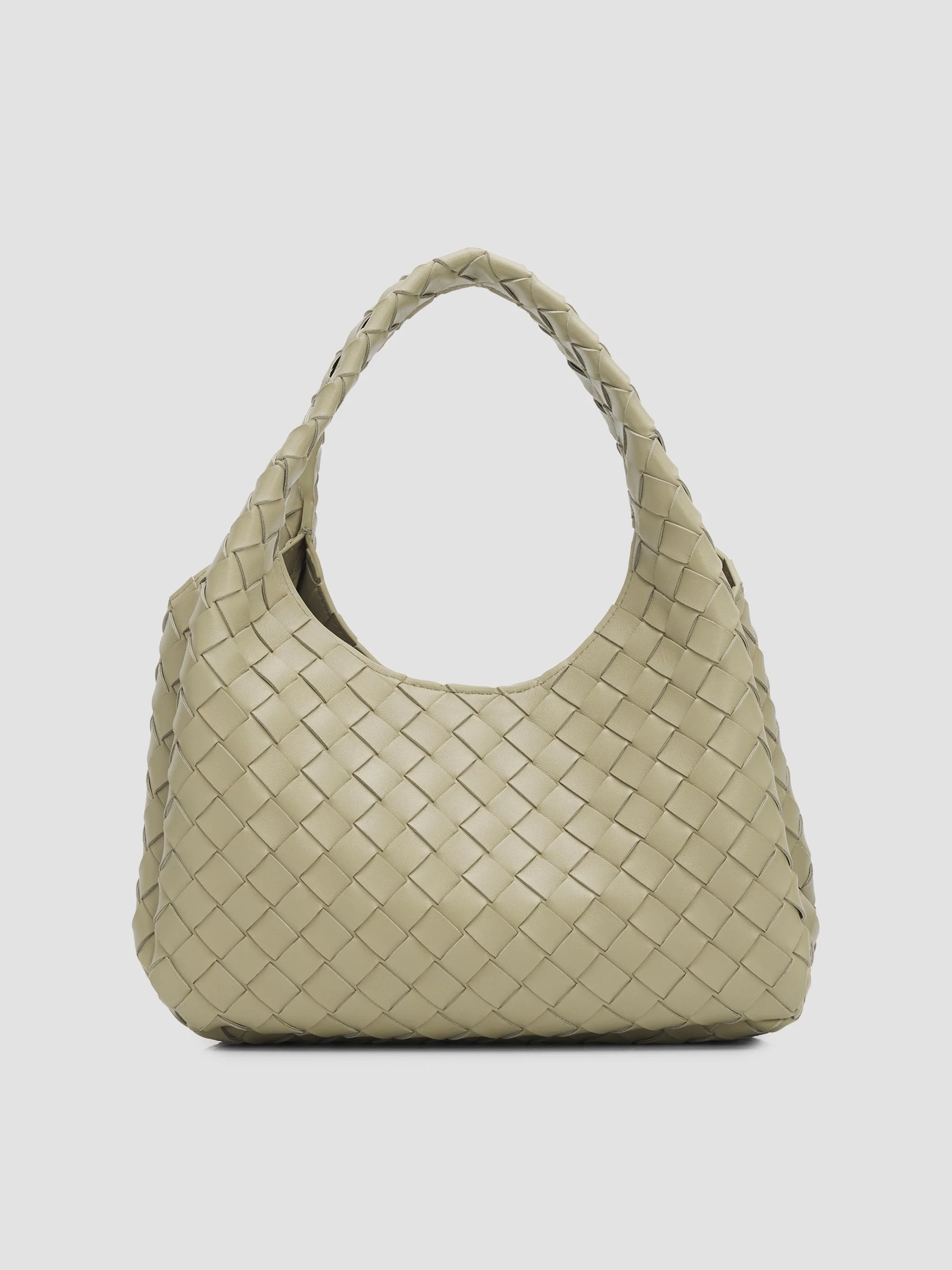 Women's Campana Small Intrecciato-Leather Shoulder Bag - Travertine Muse Bra - 1