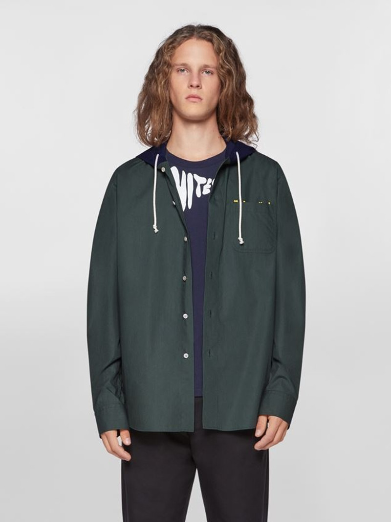 Marni HOODED COTTON OVERSHIRT outlook