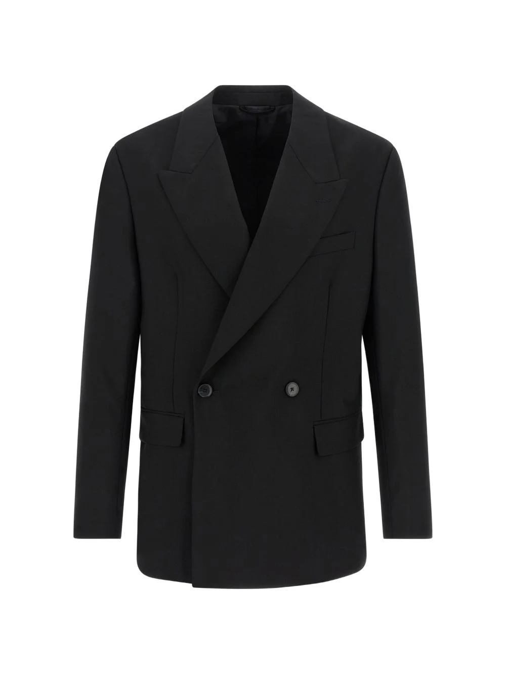 double-breasted peaked-lapel blazer - 1