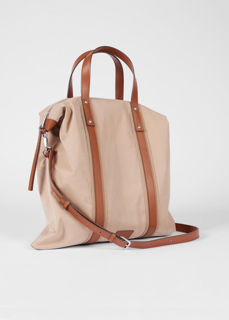 Ecru Duffle Tote Bag 3