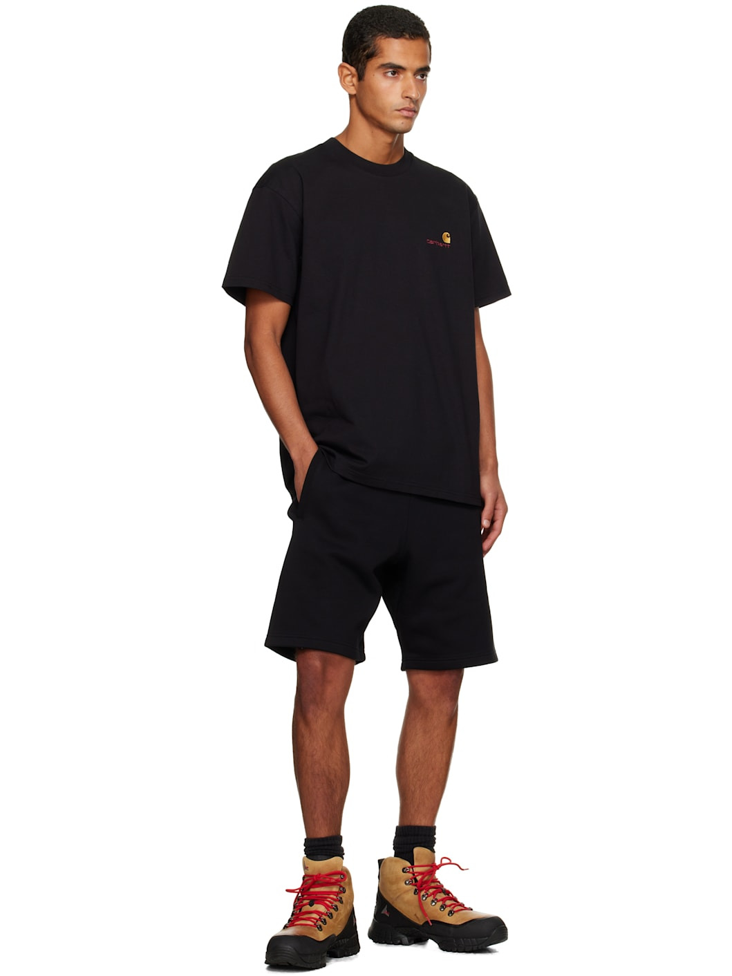 Black Chase Sweat Shorts - 4