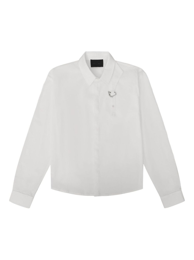 metal-detail cotton shirt 1