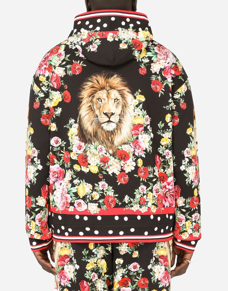 Hoodie with lion mix print - 4