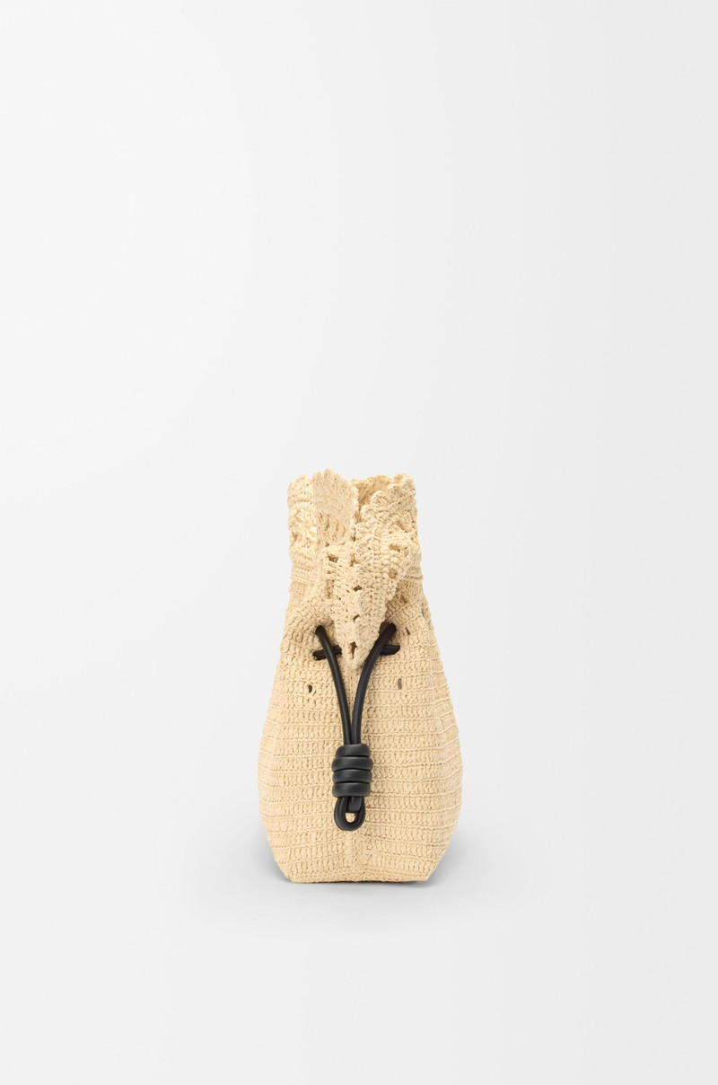 Medium Flamenco clutch in raffia 5