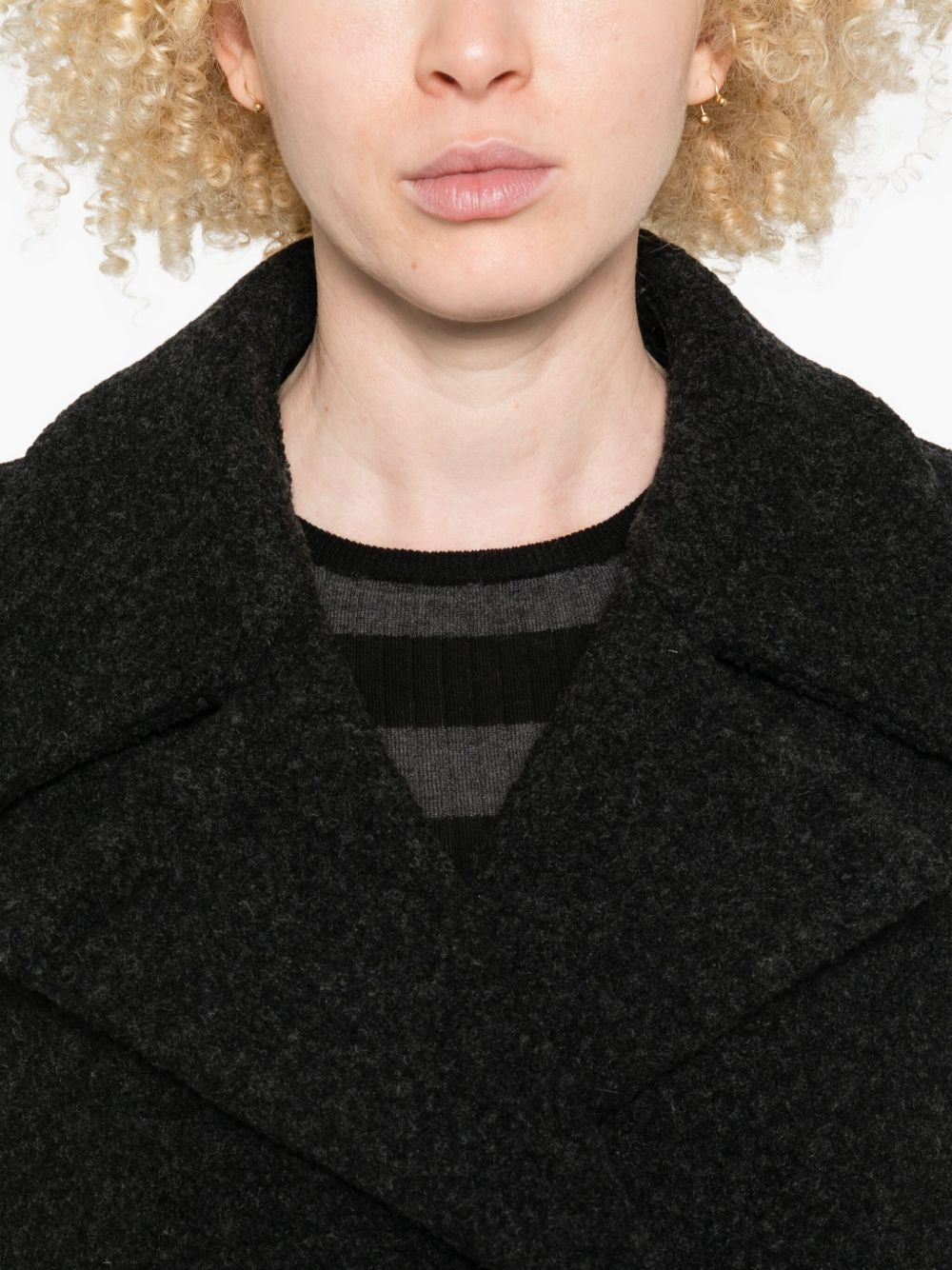 double-breasted wool coat - 5