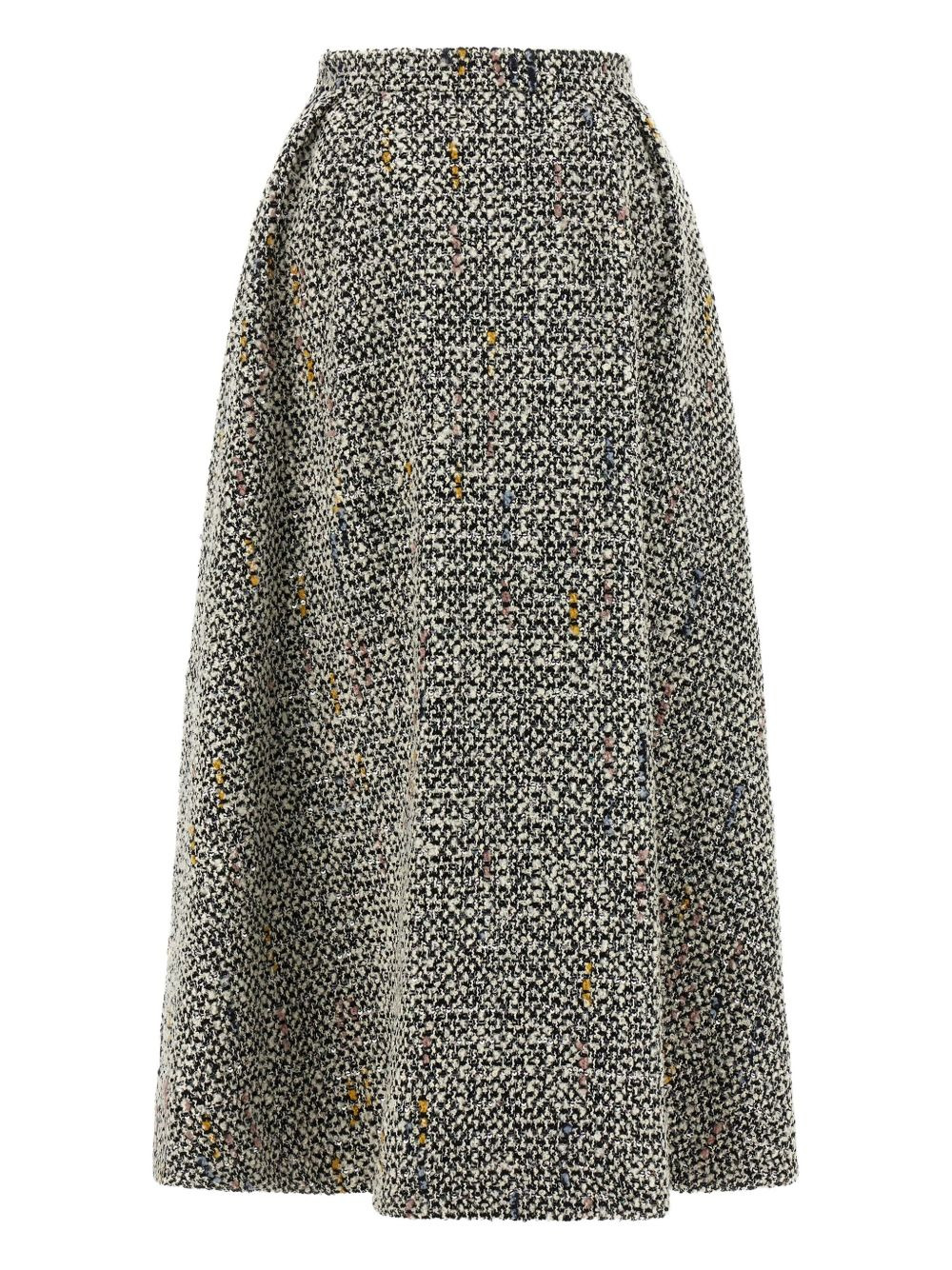 embellished tweed midi skirt - 1