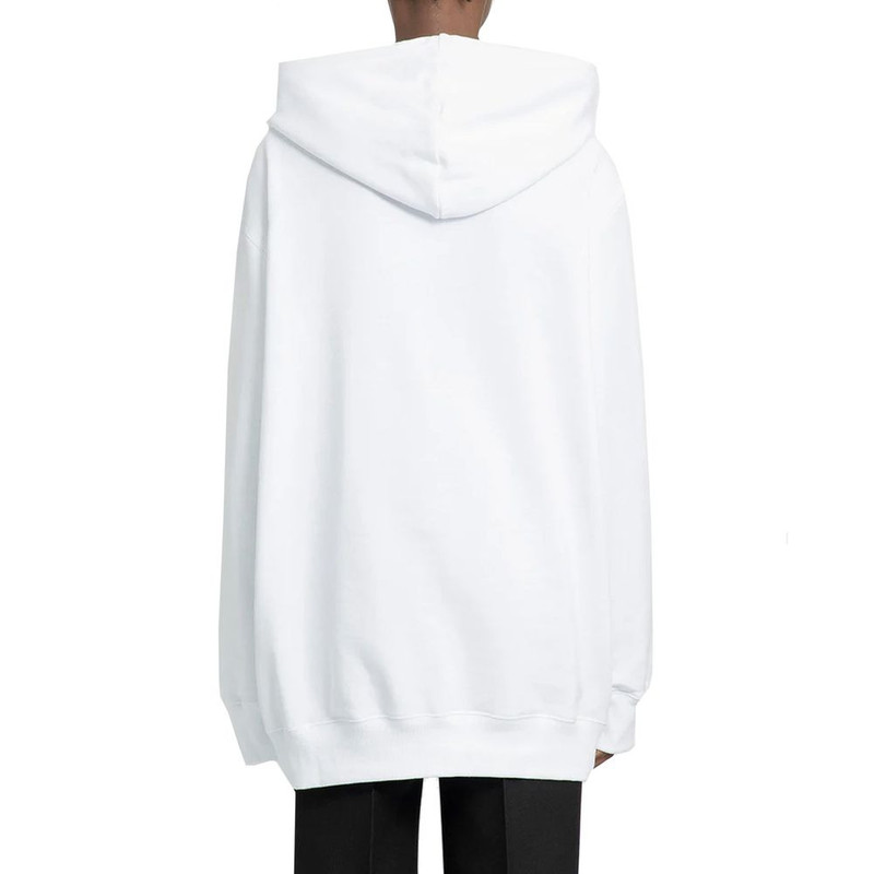 Lanvin Embroidered Logo Cotton Sweatshirt — White 3
