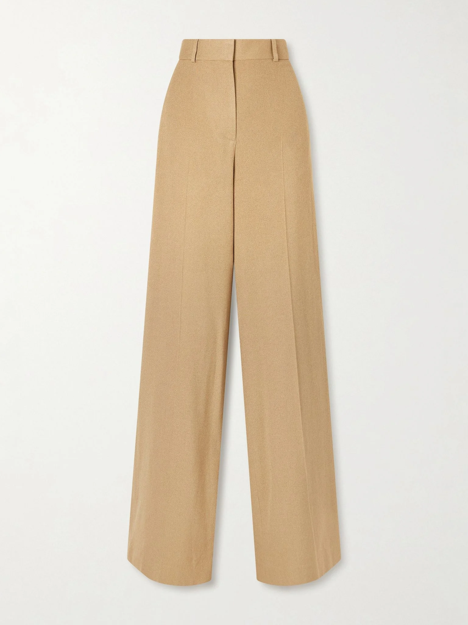 Dender silk-twill wide-leg pants Camel - 1