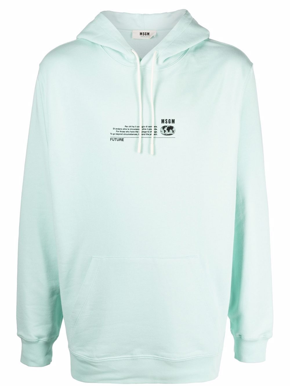 logo-print pullover hoodie - 1