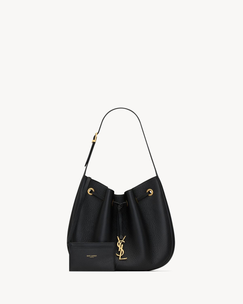 SAINT LAURENT PARIS VII SMALL HOBO IN GRAINED LEATHER outlook