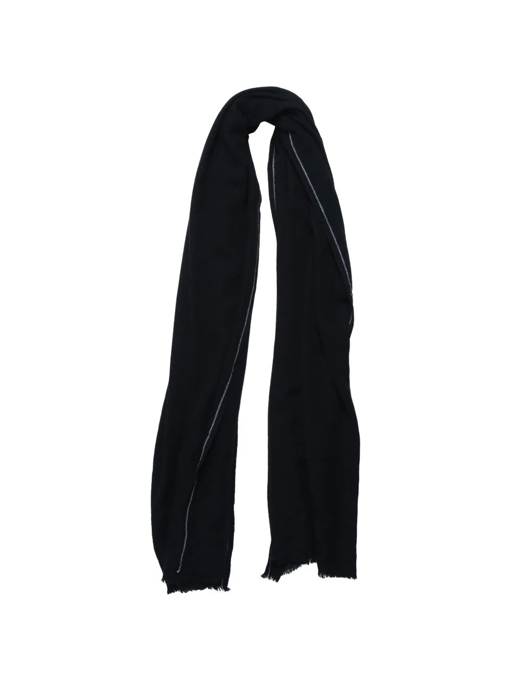 x William Welstead contrast-stitch frayed scarf - 1