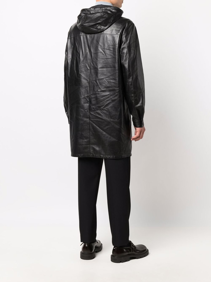 zip-fastening leather coat 4