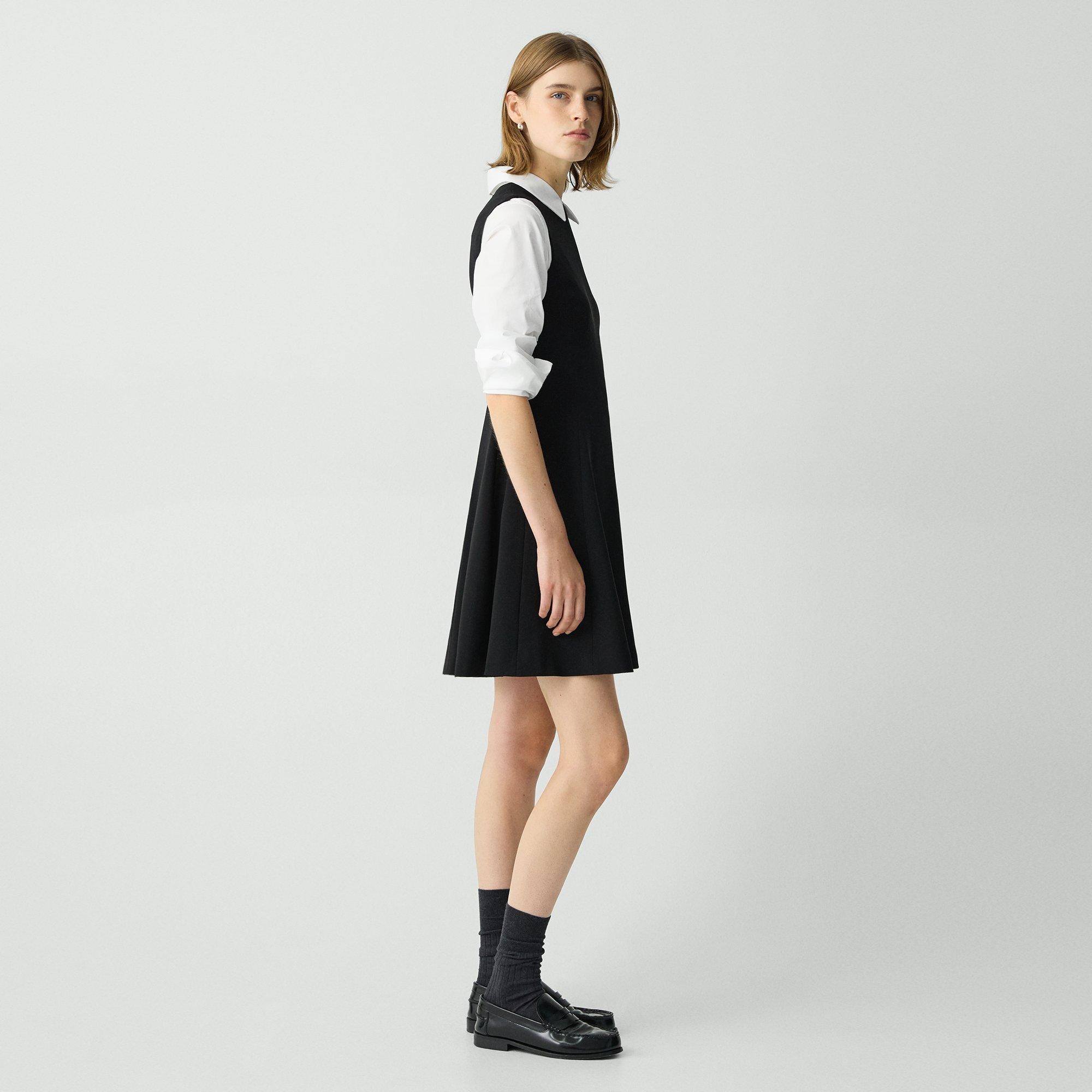 Fit-and-Flare Dress in Admiral Crepe - 3