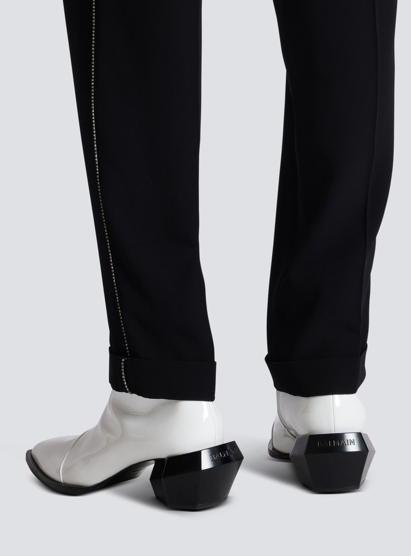 Balmain Billy patent leather ankle boots outlook