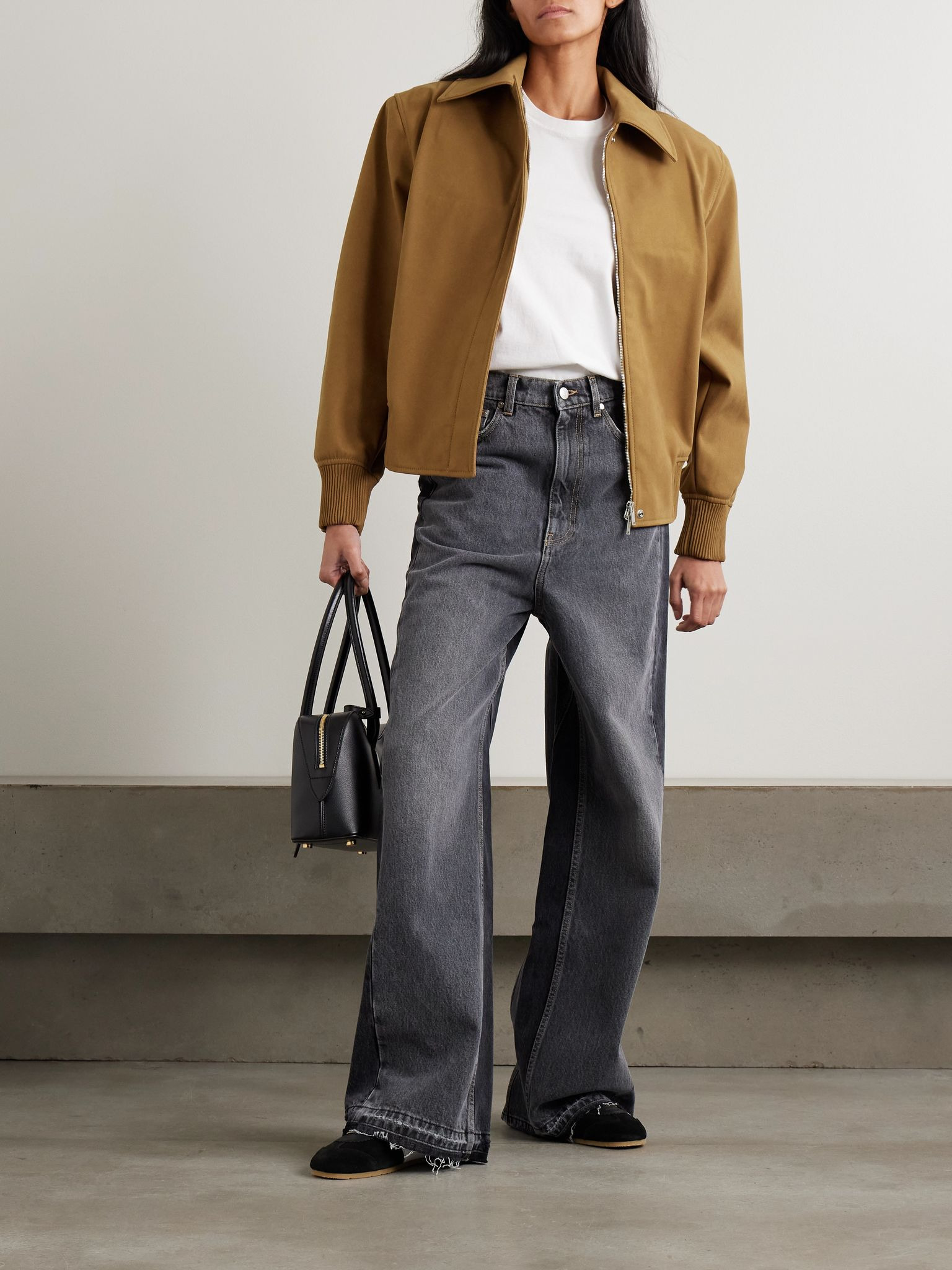 Oversized bomber jacket Tan - 2