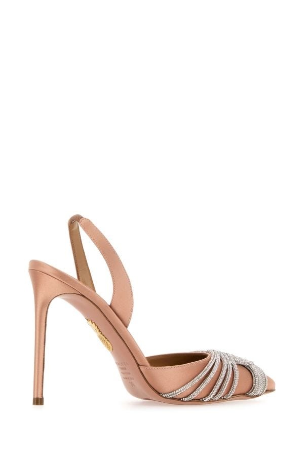 Embellished satin Gatsby Sling 105 pumps - 3