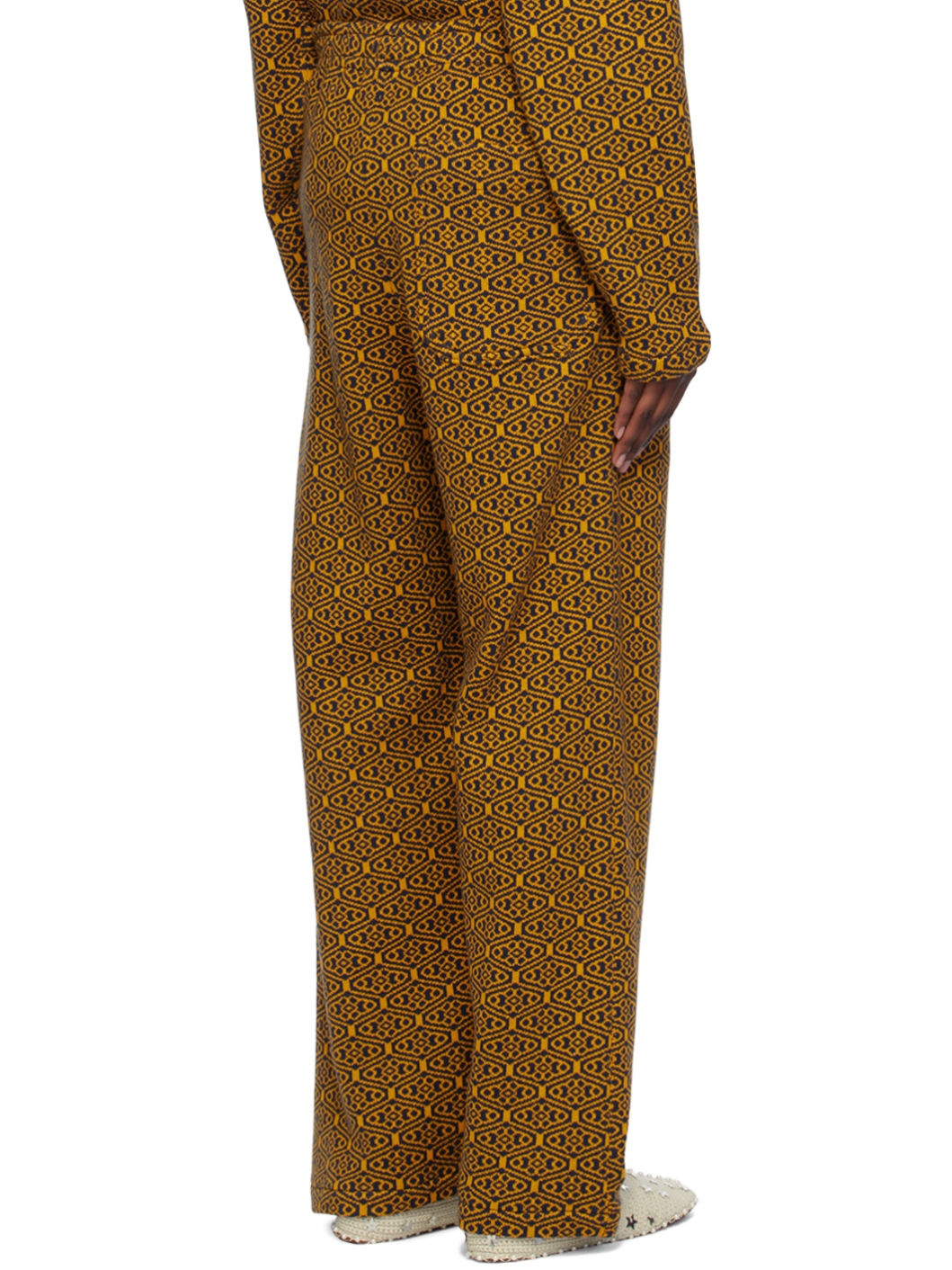 Yellow & Navy Crescent Trousers - 3