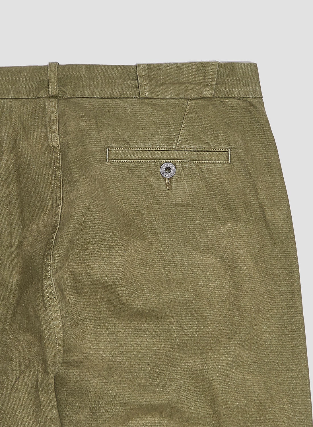 Wide Leg Jean Cotton Twill in British Tan - 4