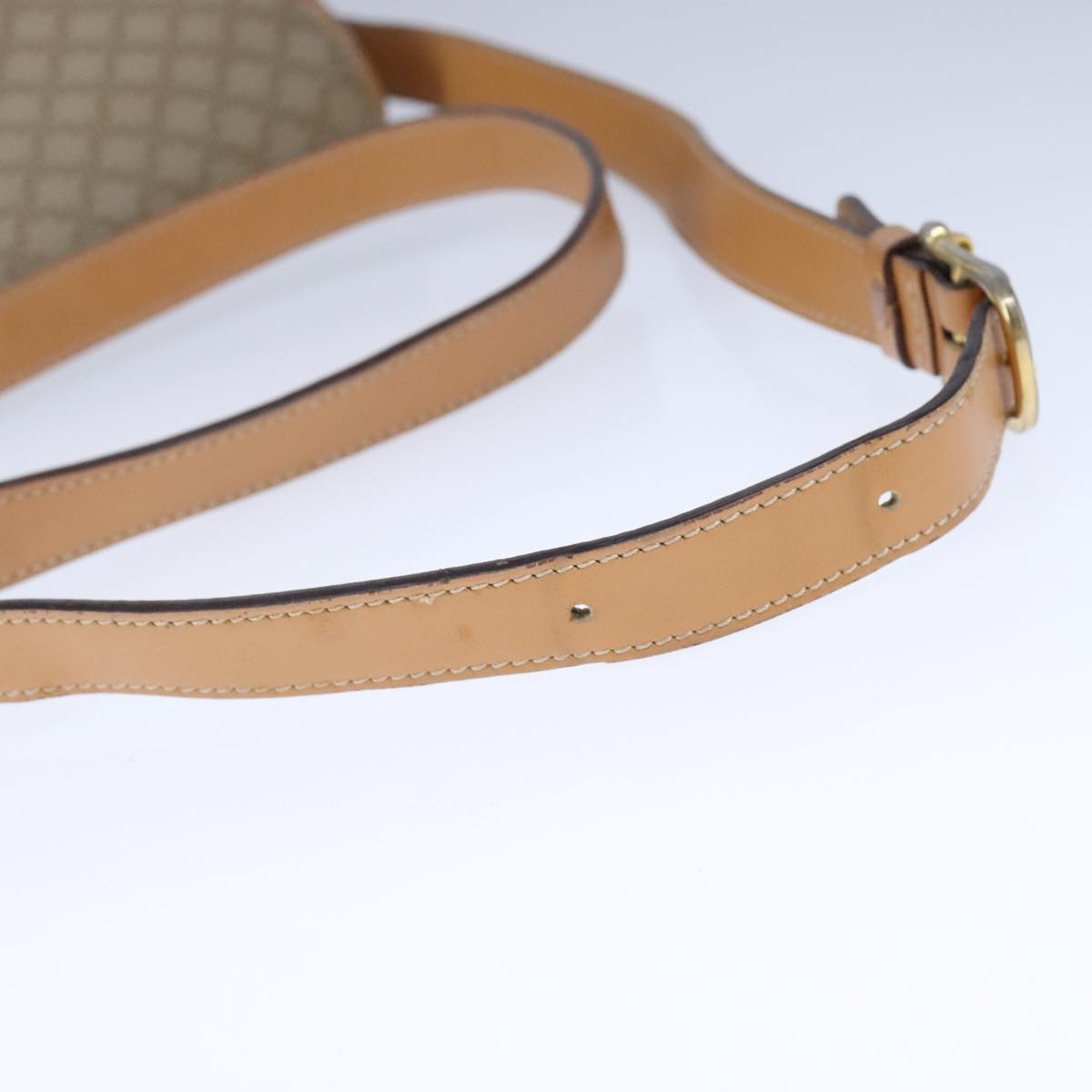 CELINE Macadam Canvas Shoulder Bag Pvc Leather Beige - 7