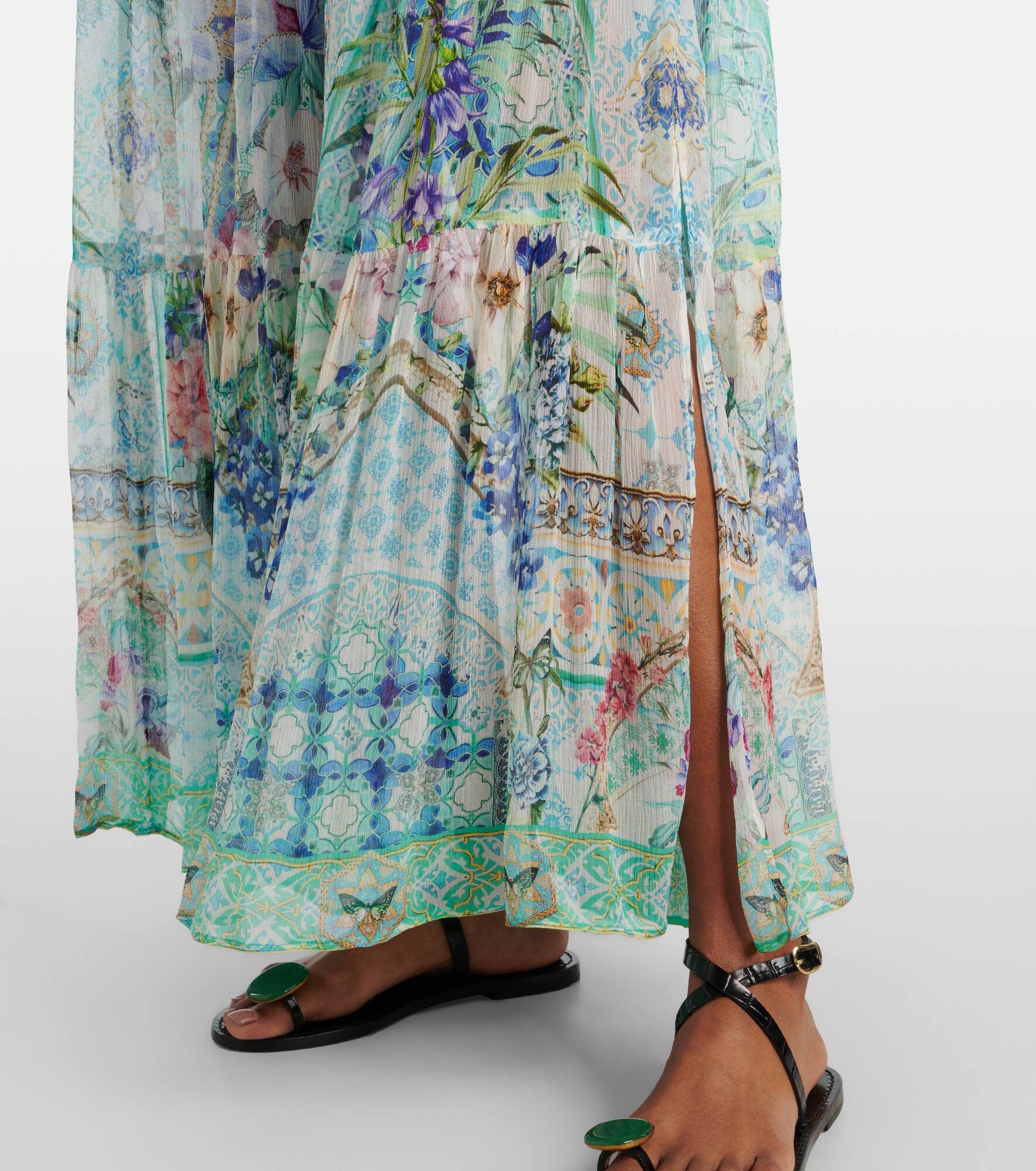 Crystal-embellished silk maxi dress - 6