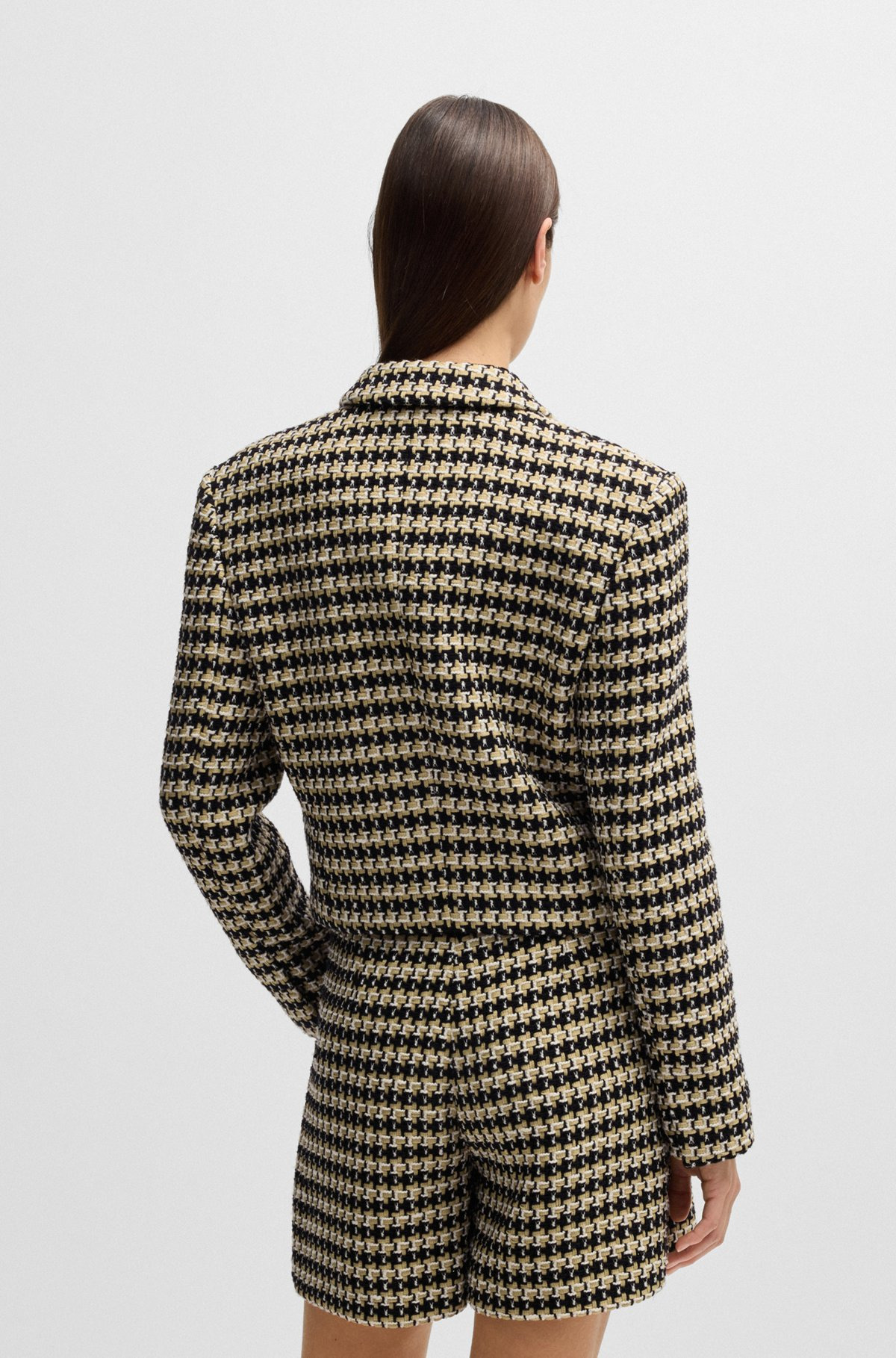 CROPPED REGULAR-FIT JACKET IN TWEED - 4