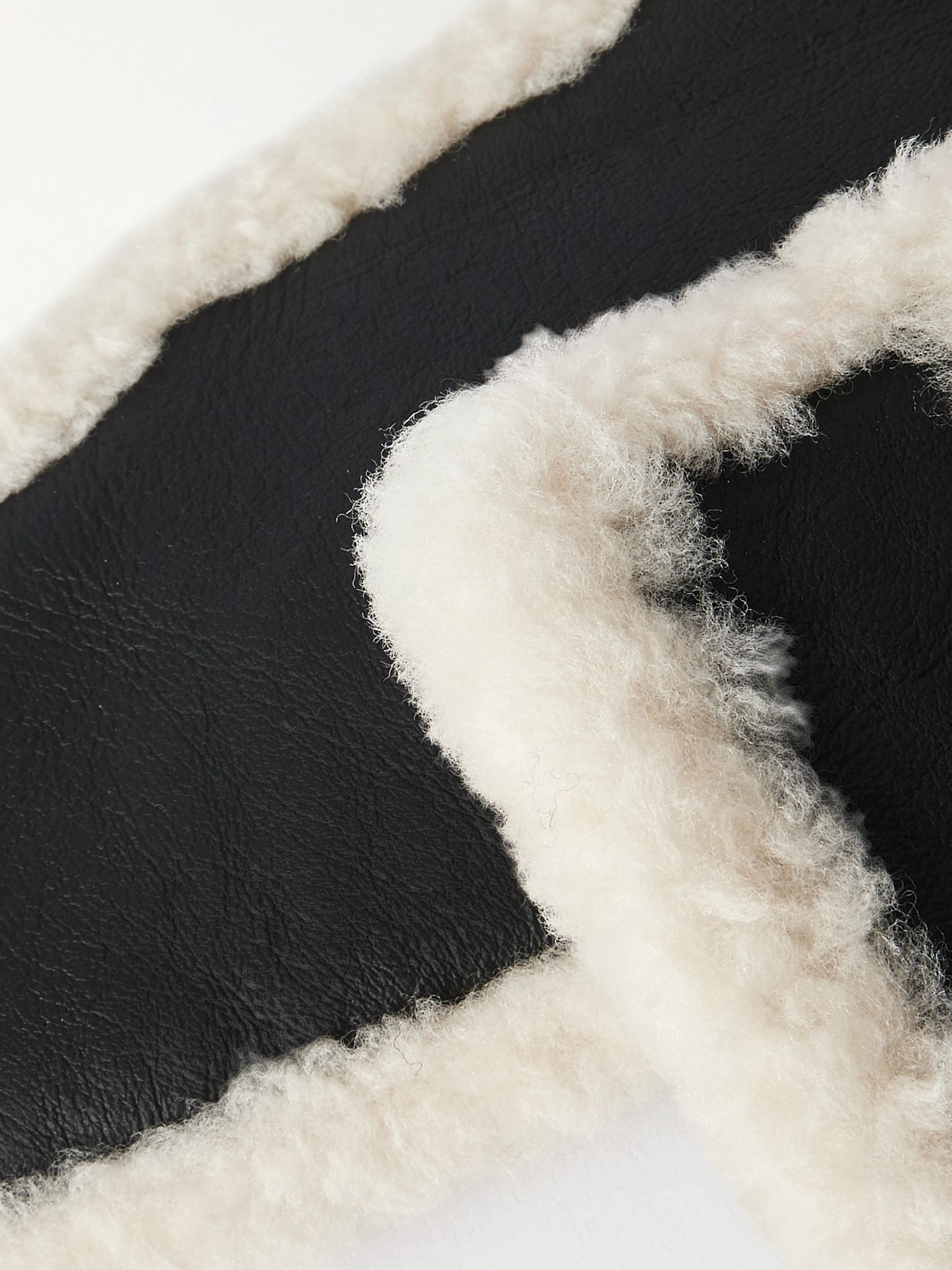 Shearling mittens Black - 3