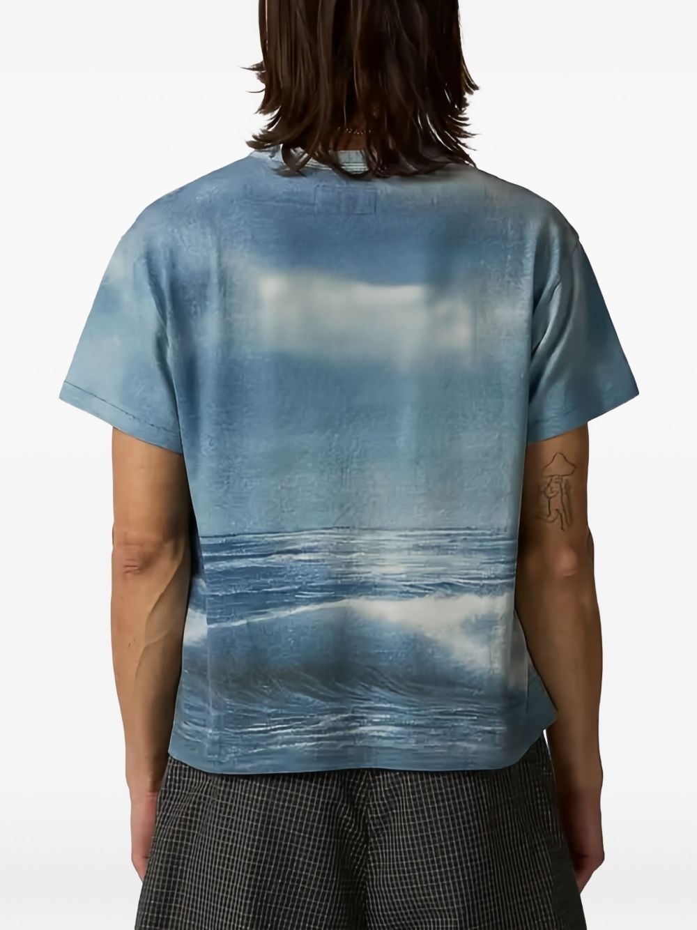 storm-print pocket T-shirt - 4