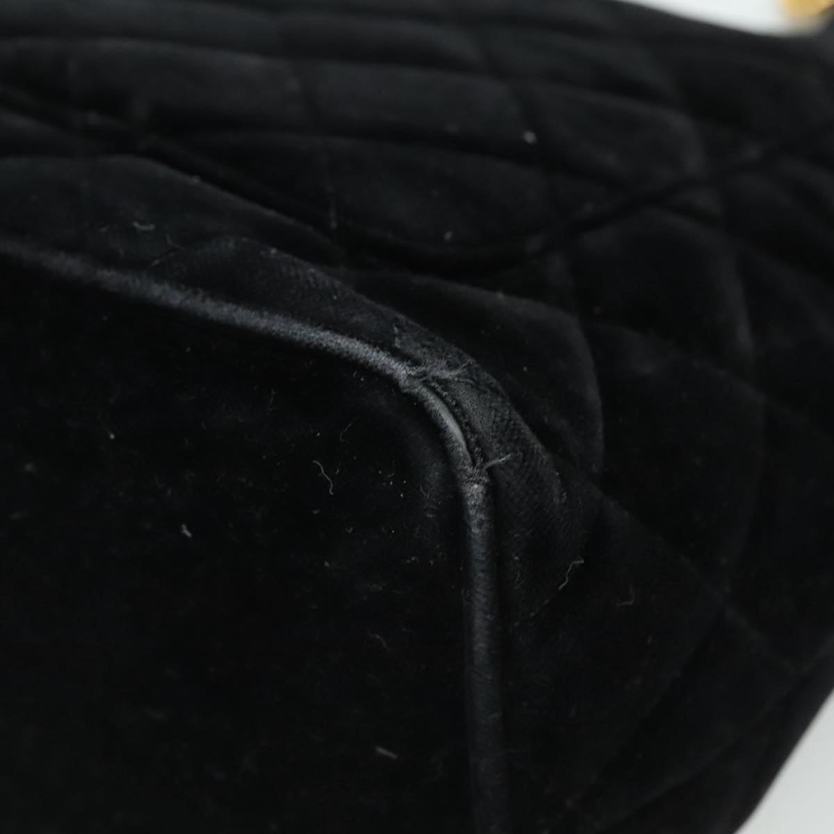 CHANEL Matelasse Standard Tote Bag Velor Black CC - 15