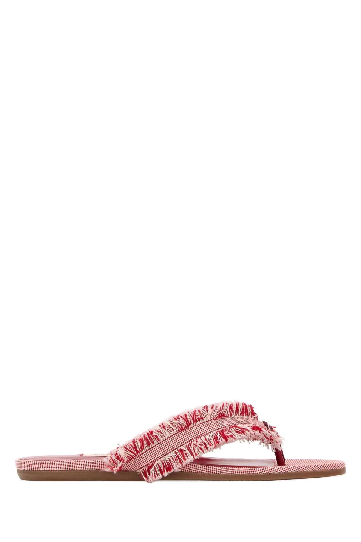 Jimmy Choo Women Two-Tone Canvas Thong Slippers - 1