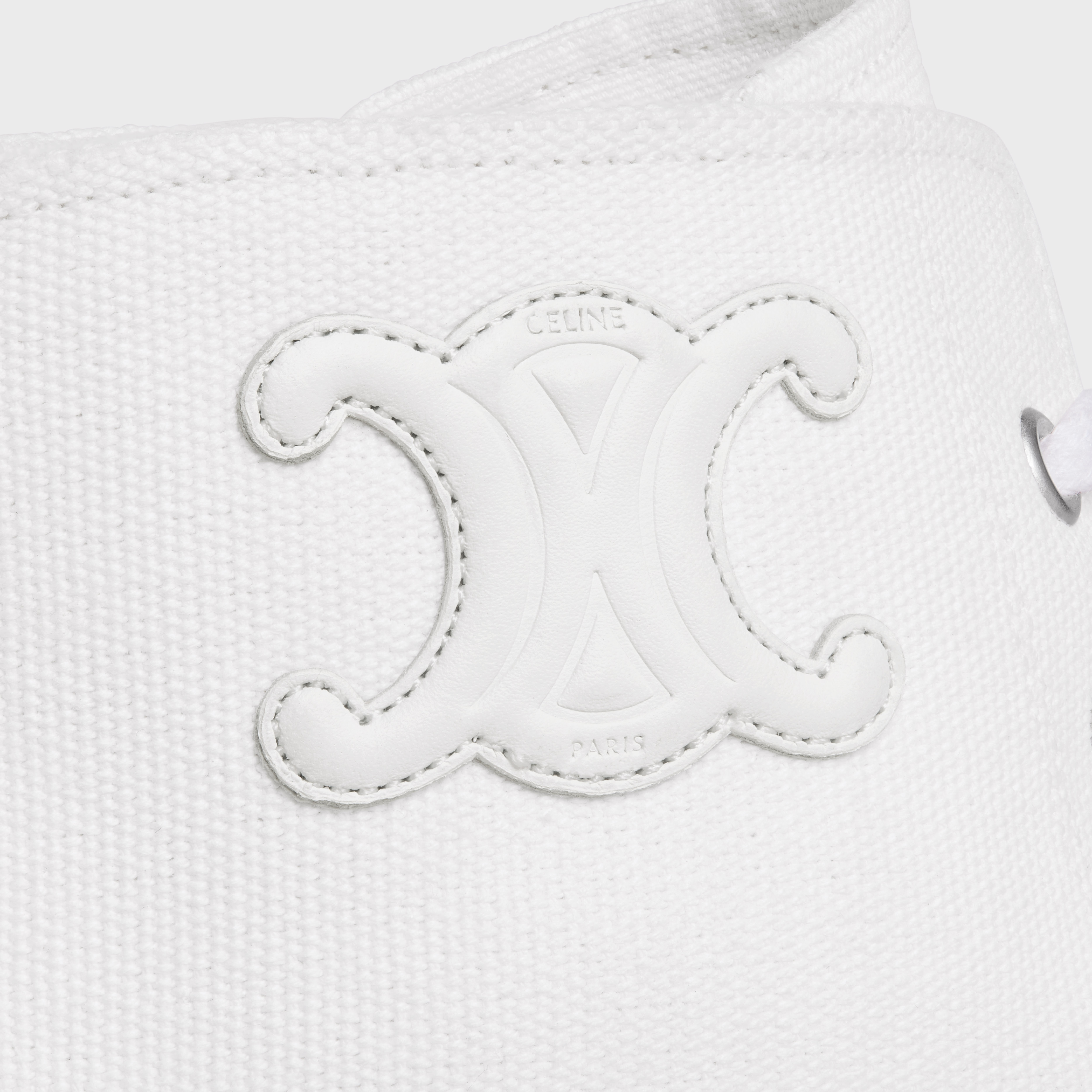 JANE MID LACE-UP SNEAKER in CANVAS AND CALFSKIN - 5