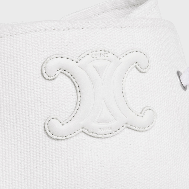 JANE MID LACE-UP SNEAKER in CANVAS AND CALFSKIN 5