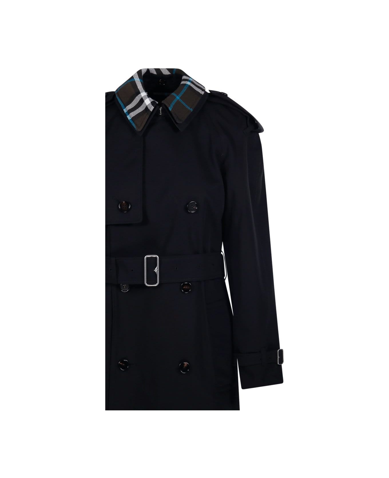 Double Breasted Belted Trench Coat - 4