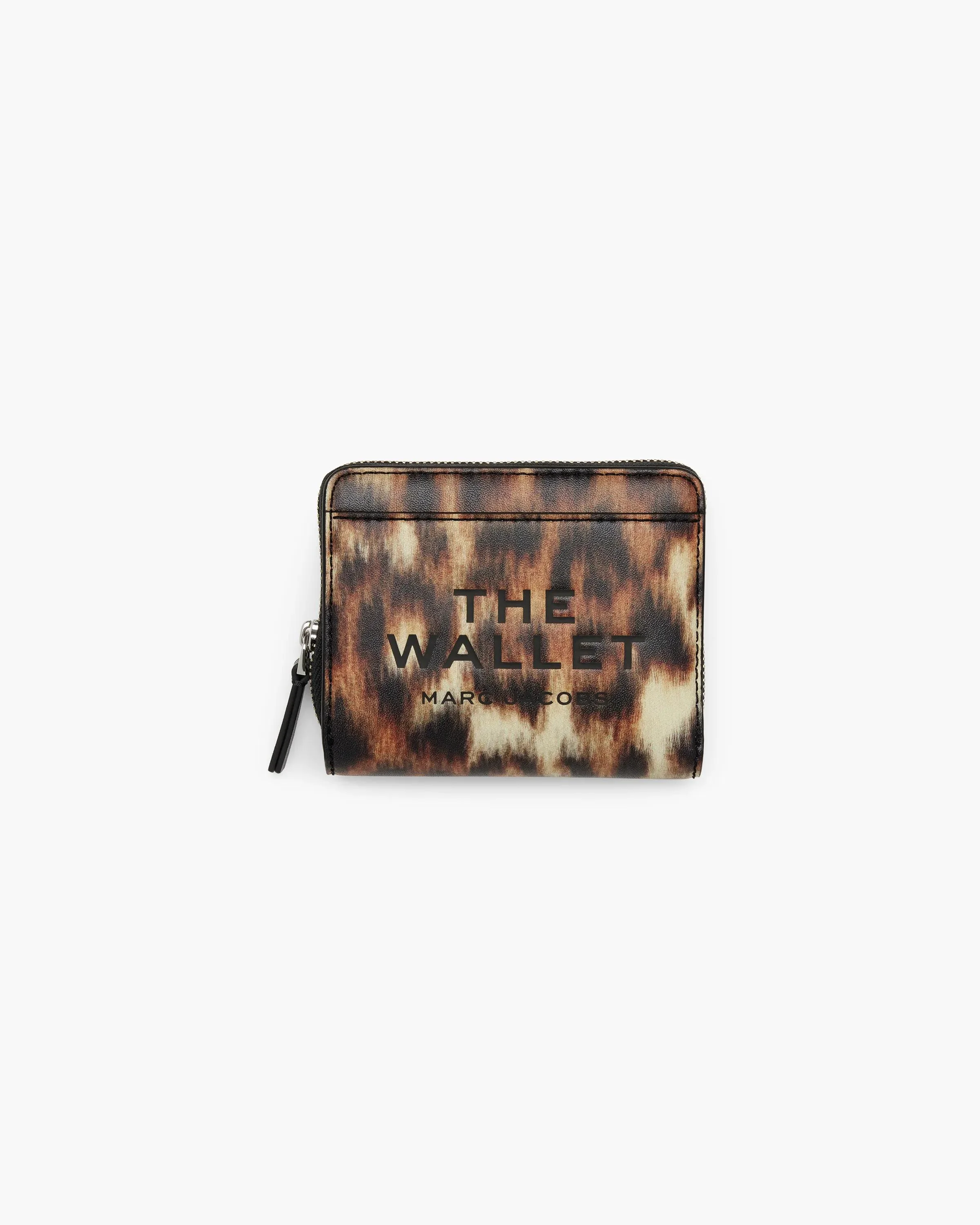 LEATHER MINI COMPACT WALLET IN LEOPARD - 1