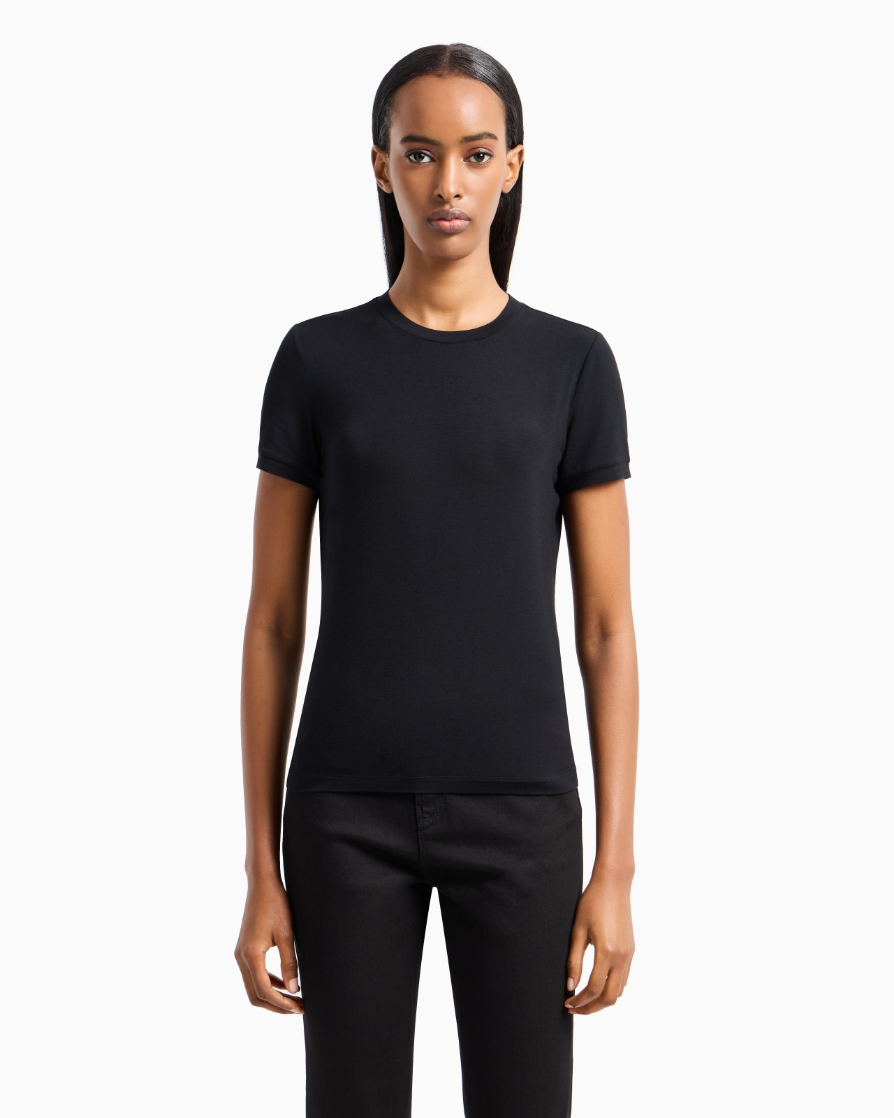 Stretch viscose jersey T-shirt - 4