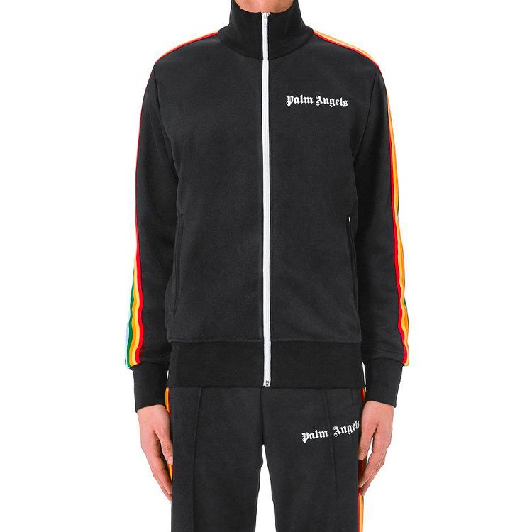 PALM ANGELS Black Rainbow Track Jacket Stripe PMBD001S193840031088 - 3