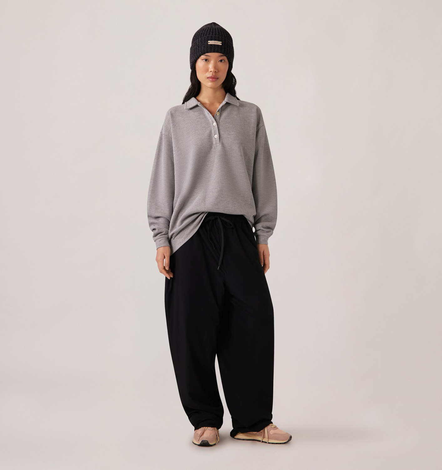 UNISEX TONAL LOGO NYLON PANTS - 4