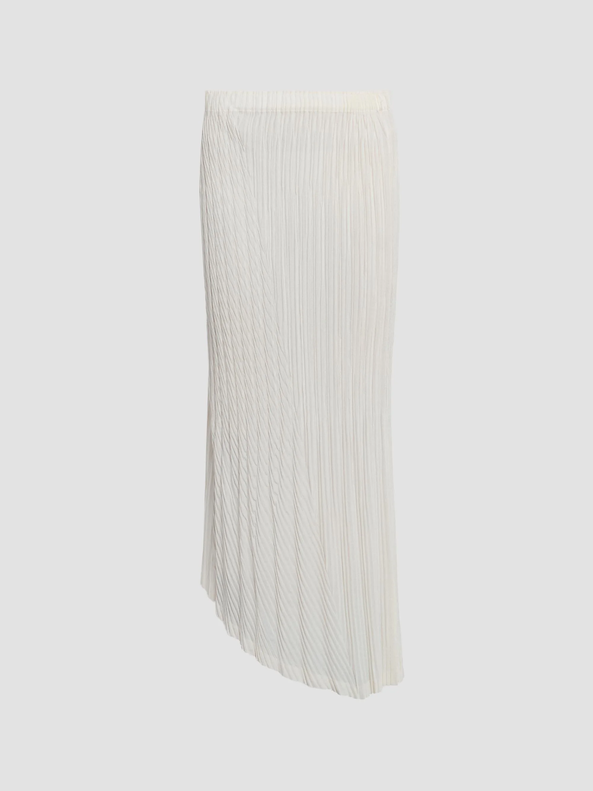 Women's Unfurling Pleats Maxi Skirt - Off White - 1