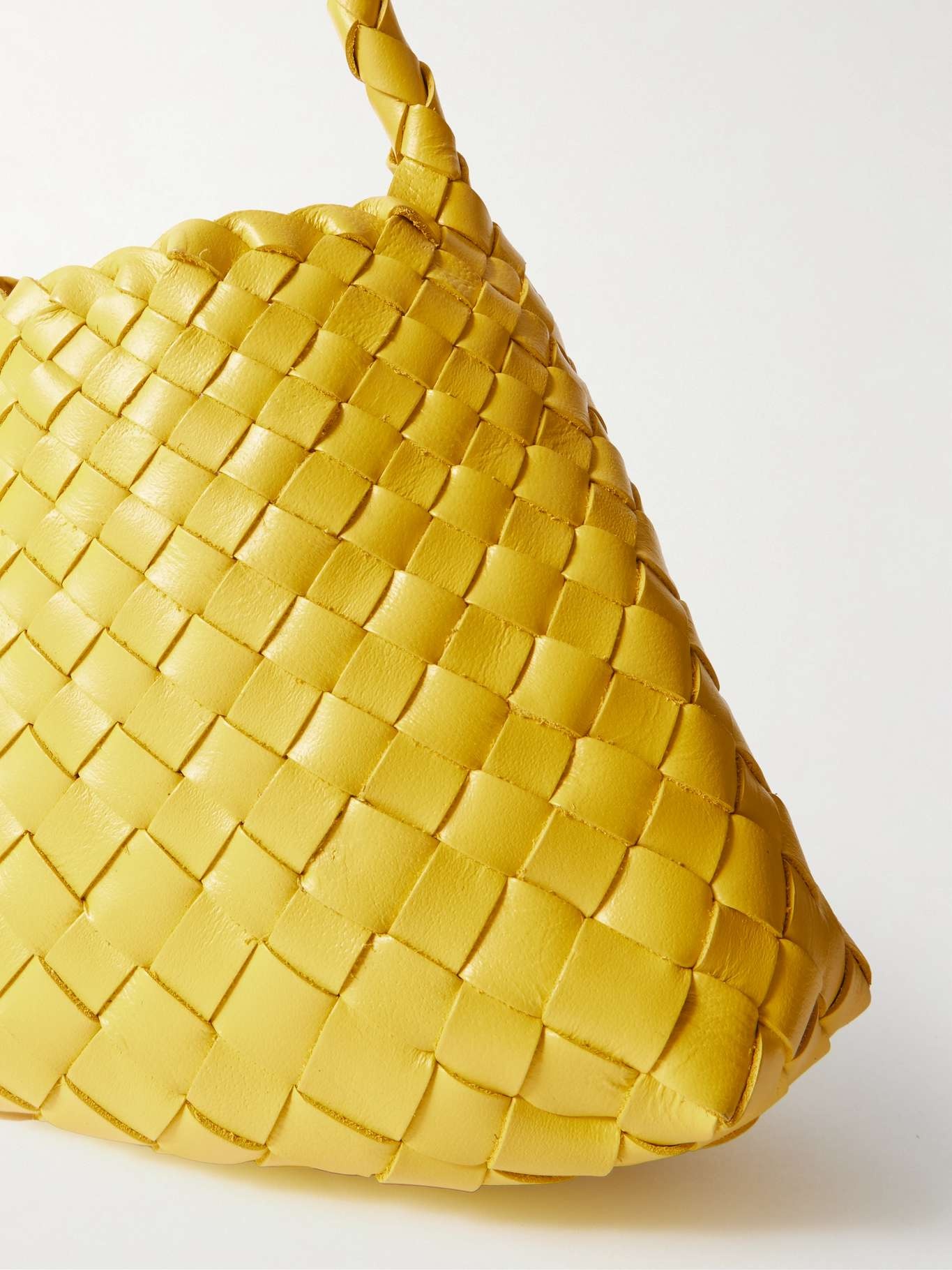 Rosanna woven leather tote Yellow - 4