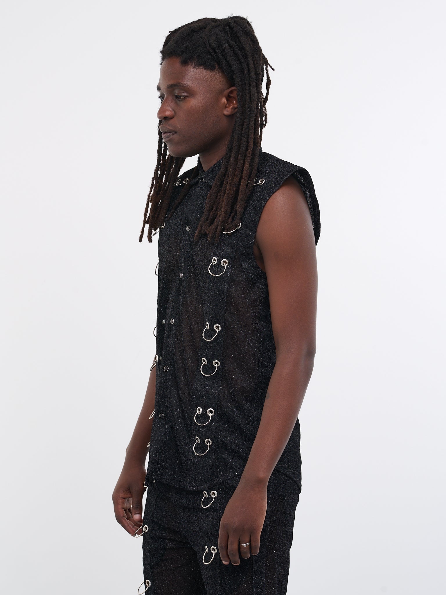 Sparkle Silk Velour Vest - 2