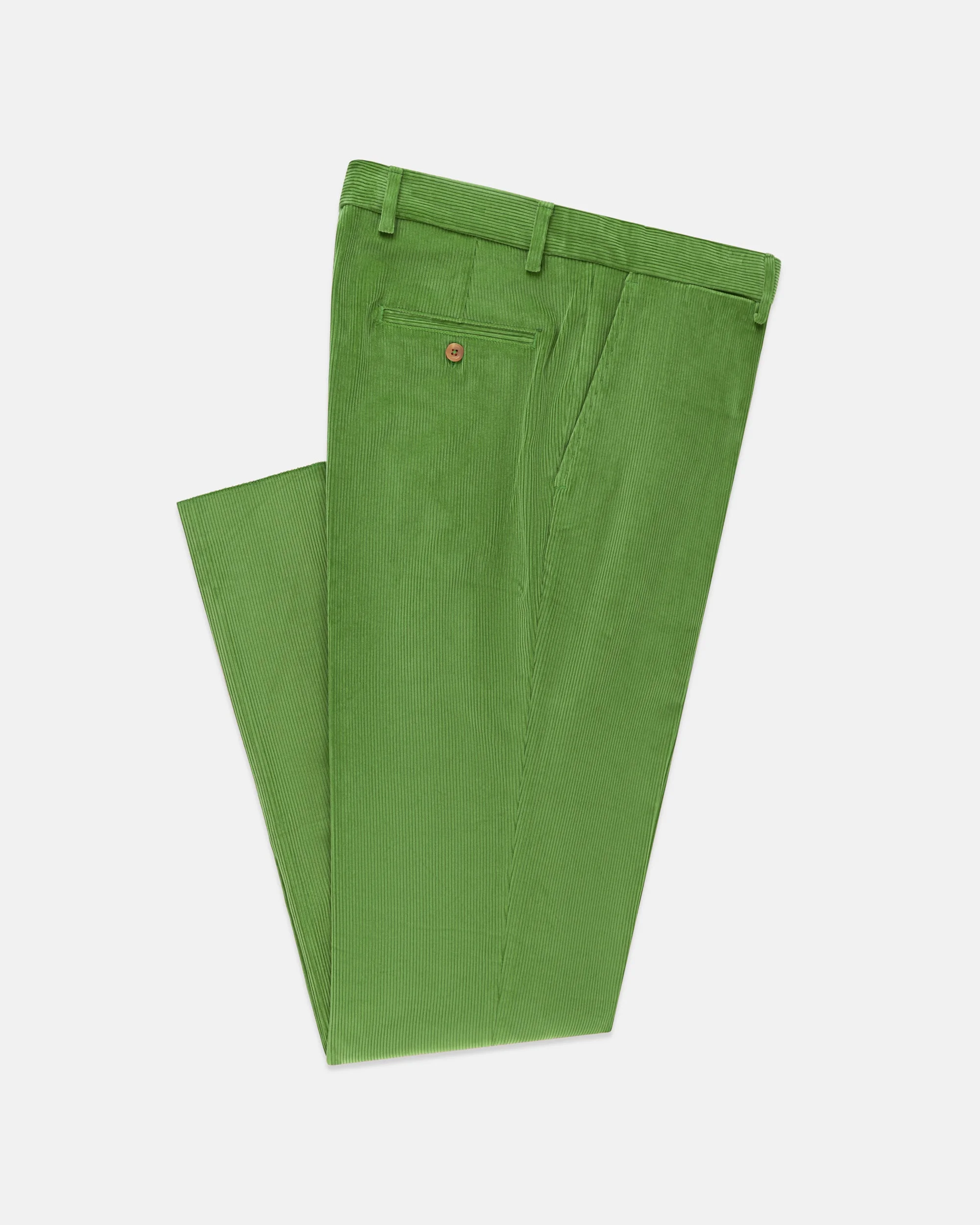 MADE-IN-USA BRIGHT GREEN WIDE WALE CORDUROY PANT - 1