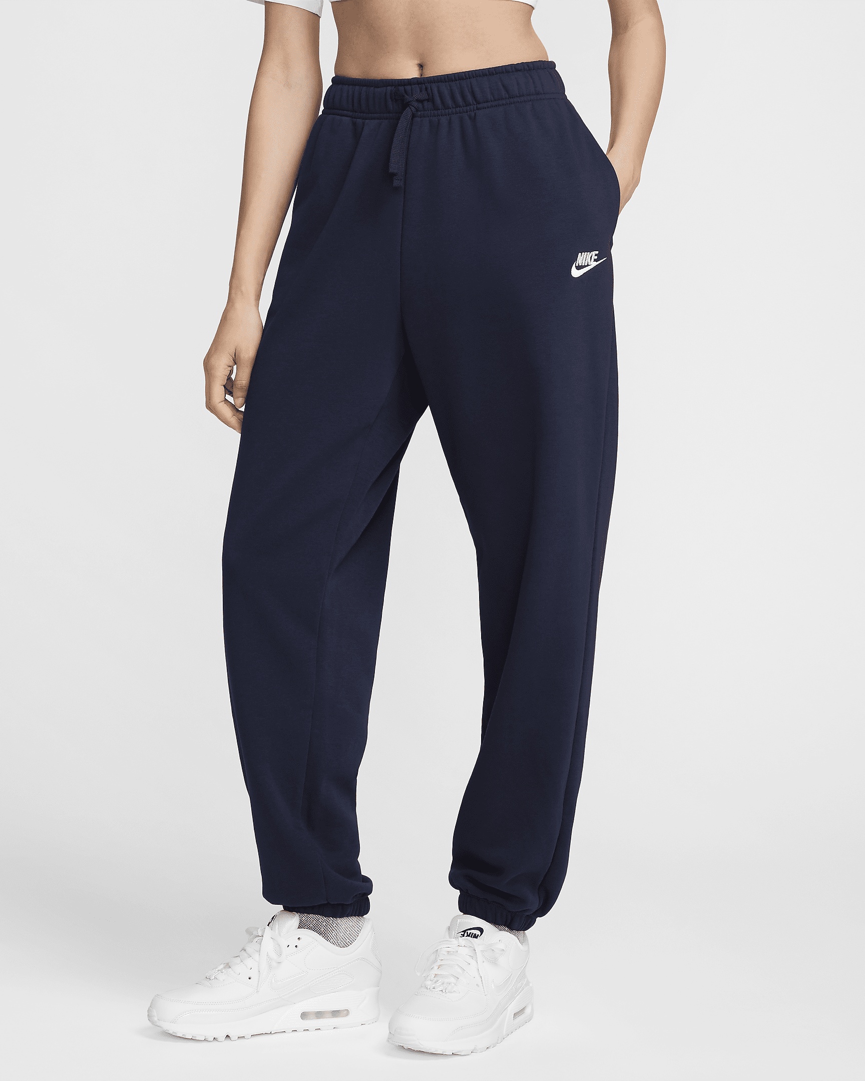 Women's Nike Sportswear Club Fleece Mid-Rise Oversized Sweatpants - 1