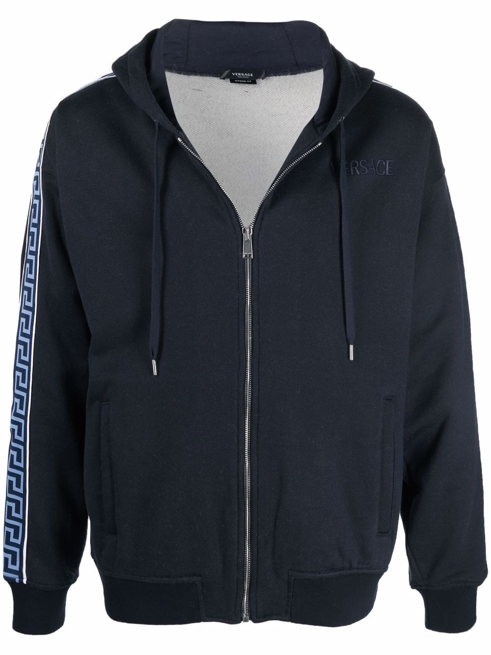 Greca-trim hoodie - 1