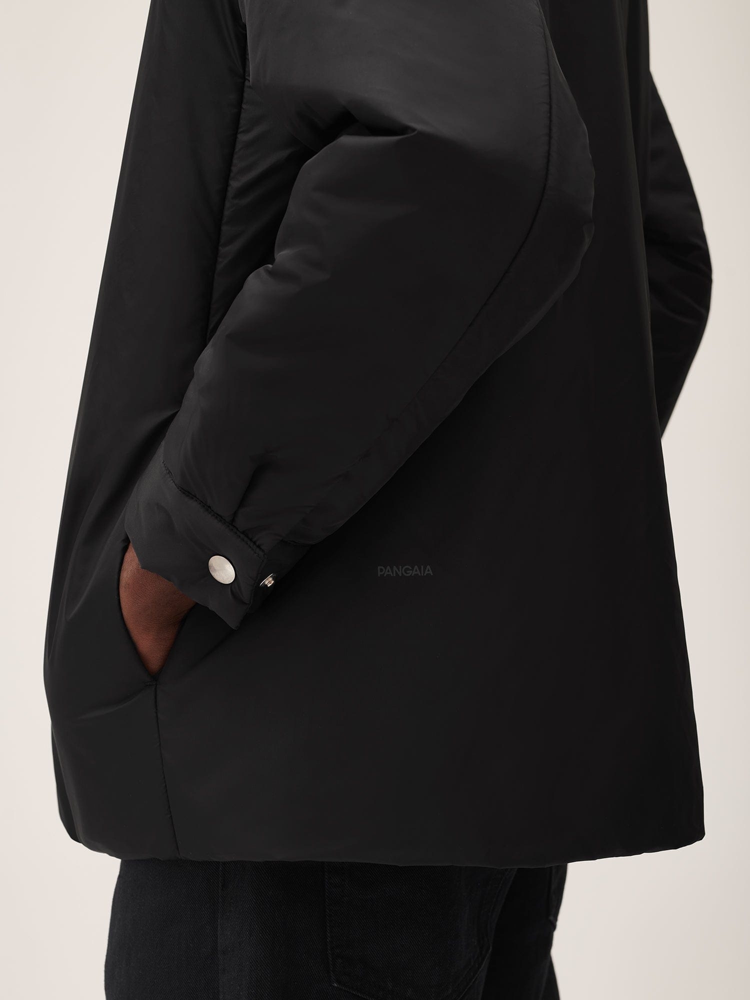 Mens Flower-Warmth Padded Overshirt - Black - 4