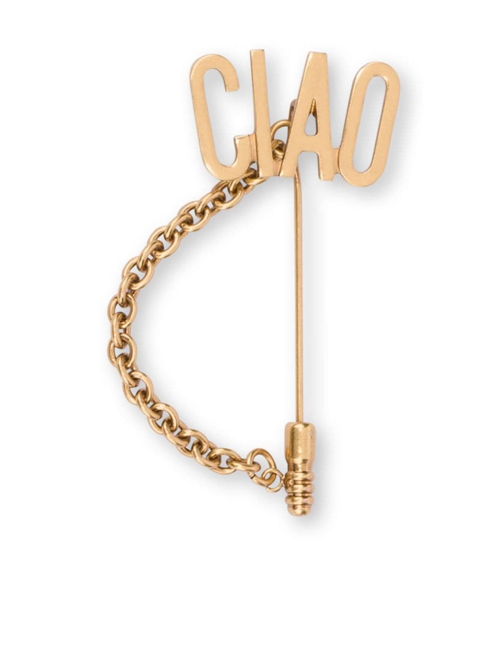 Ciao chain-detail brooch - 3