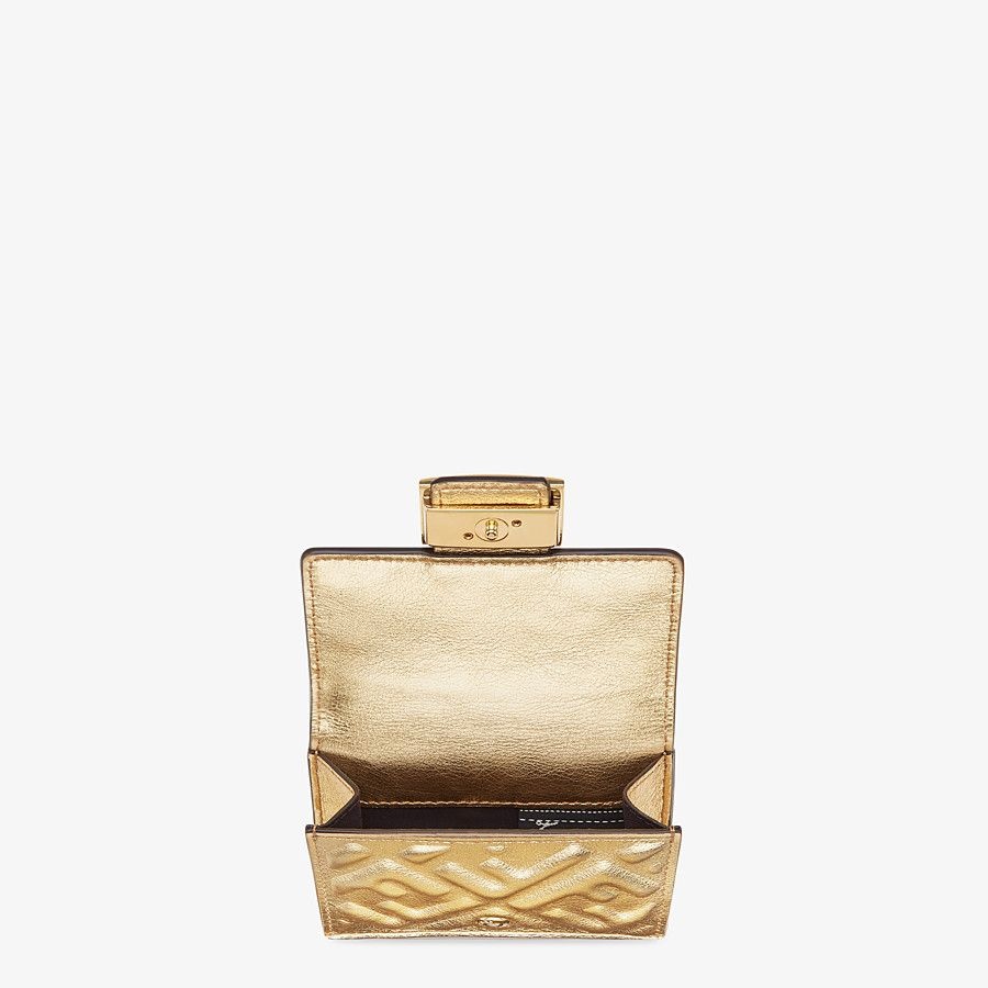 Golden leather wallet - 3