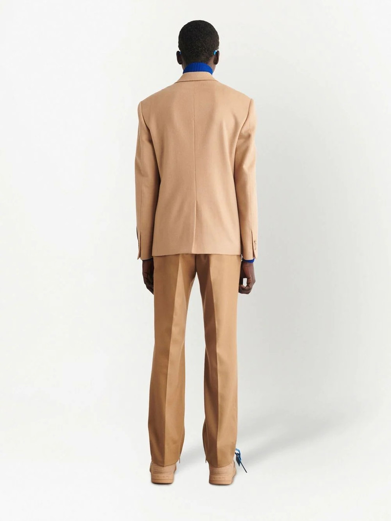 embroidered-logo single-breasted blazer 4