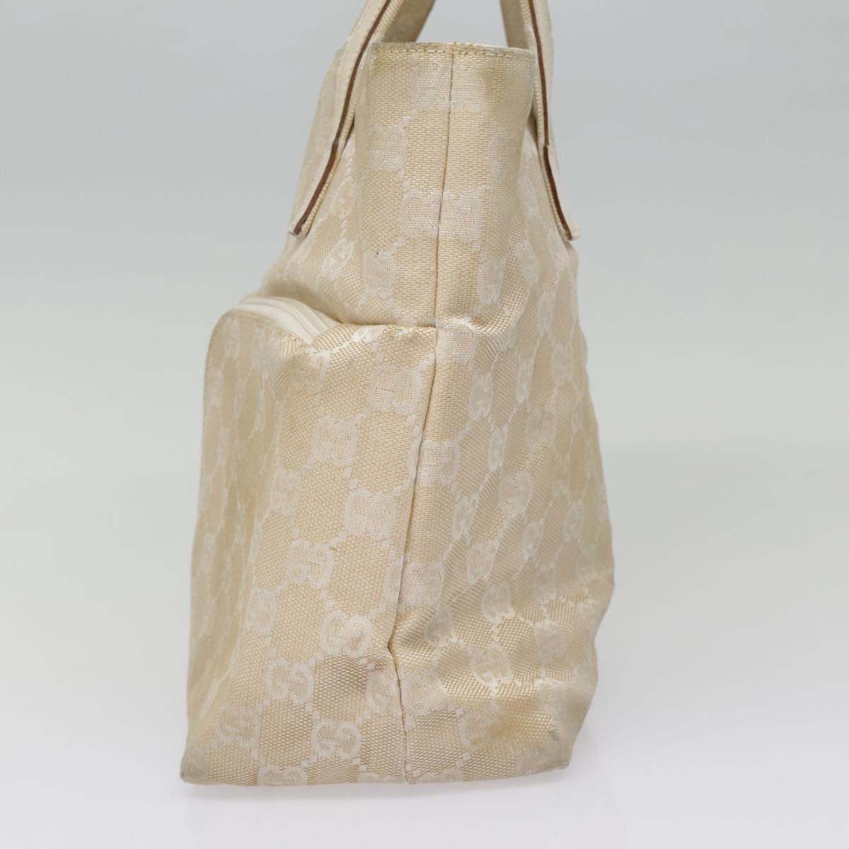 GUCCI GG Canvas Hand Bag Beige Silver 002 002 - 8